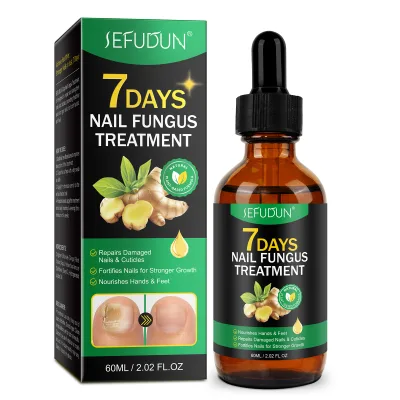 SEFUDUN 7 Days Fast Nail Fungal Treatment Serum Private Label Damage Nail Repairing Oil Original Ginger Nail Growth Serum 60ml