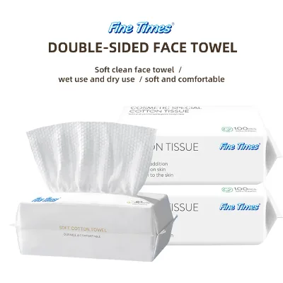 OEM Ecological Clean Skin Towel XL Soft and Biodegradable Dry Wet Wipes Non-shedding Disposable Face Towels