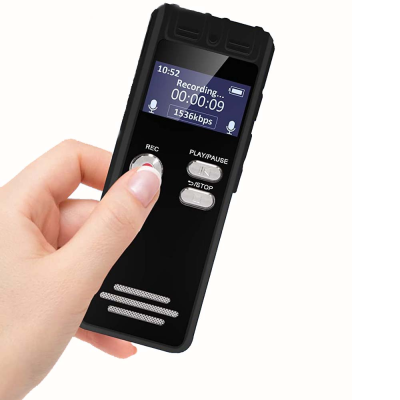 Durable High-capacity Sound Recorder with Sleep Shutdown Multiple Language Digital Voice Recorder Support MP3 Music Playing