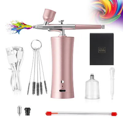 Airbrush Gun Electric Acrylic Paint Spray Gun for Makeup Nail Spray Gun Pen Airbrush Kit