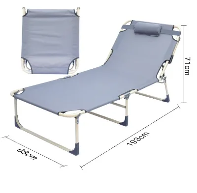 Home Adult Nap Single Folding Bed Double Oxford Cloth Portable Multifunctional Office Metal Carry Bag Outdoor