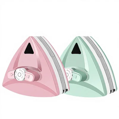 Glass-Cleaning Gadget Plastic Handle Anti-Clamping Double-Sided Scrubber Two-Three-Layer Hollow High-Rise Windows Stock