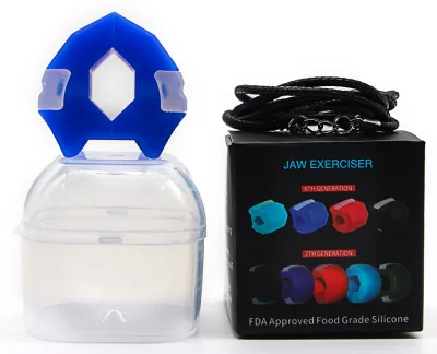Silicone Facial Fitness Jaw Line Trainer Neck Toning Exercise Device with Bag Face Chewing Mouth Trainer for Jawline Exerciser