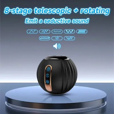 Mini Pumpkin Fully Automatic Telescopic Rotating Masturbator Male Masturbator Penis Exerciser Adult Sex Toy