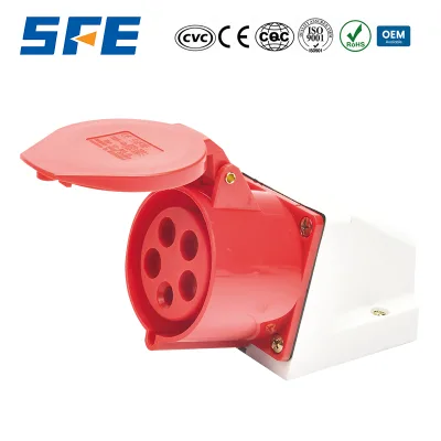 SFE SF-315 IP44 CEE Form Wall Socket Industrial Connector Ip44 3p+n+e 16a 5pin Plug Splash Proof Nylon 400V