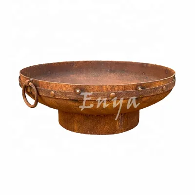 Factory Price Wholesale Large Fire Pits Rustic Garden Wood Bonfire Fire Pit 80cm 100cm 120cm Outside Metal Outdoor