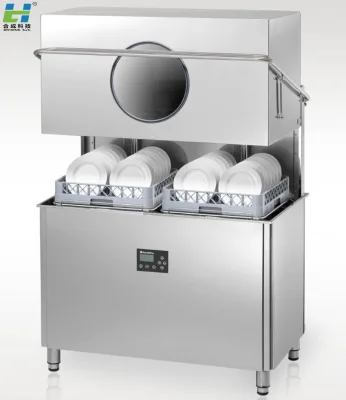 Commercial Double-basket Stainless Steel Dishwasher with Perspective Window