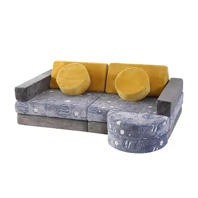 Freely Removable Kids Chair Sofa for Playing  Creativity Sleeping Versatile Fold Out Set for Playroom, Bedroom Furniture