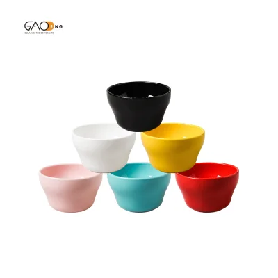 Modern Nordic Eco-Friendly Reusable Colorful Ceramic Bowl Set Stackable Porcelain Cereal Soup Salad Bowls Kitchen Restaurant