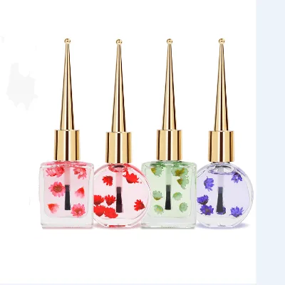 BIN 15ml Customized logo 12 Flavors OEM Cuticle Oil Repair Organic Flat Nails Natural Oil Scented Cuticle Oil With Real Flowers