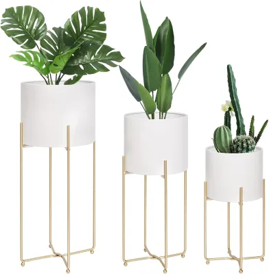 Patio Plant Large Support Metal Gold Modern Luxury Iron Powder Coated Wedding Decoration Flower Stand Planter for Home & Garden