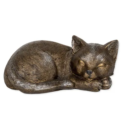 Polyresin/Resin CatSleeping Cat Bronze Indoor/Outdoor Decorative Stone Statue