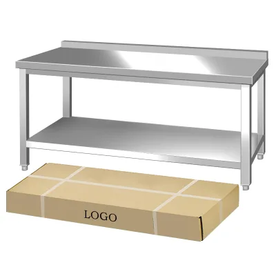 Flat Pack Assemble Stainless Polished Finish Sorting Table Capacity Retail Fresh Market Equipment Catering Supplies