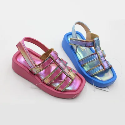 Kid Sandals New Color Beach Sandals for Children Sandals Close Toe Anti-skid Cut-outs Outdoor WaterGIRL Shoes for Soft Sole