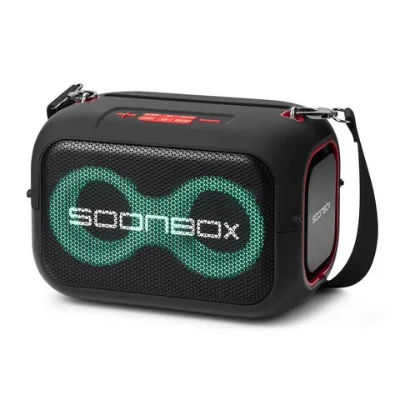 SOONBOX High Power 40W Party Speaker, Portable Karaoke Party Speakers Heavy Bass Colorful Lights With Wireless Microphones