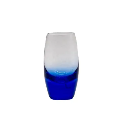 Business Gifts Sustainable Mouthblown Blue Colored Shot Glass 60ml Capacity for Logo Printing