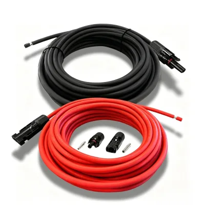 PV1-F Wire 2.5mm² 4mm² 6mm² Waterproof Solar Connector Solar Panel Extension Wire Red Black PV Cable