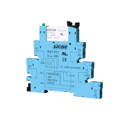 KACON RXT-F01 Ultra-Thin 24VDC Power Relay Durable 1A+1B European Screw Terminals Over 2 Amps