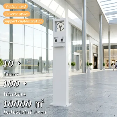 Vandal Proof Galvanized Steel Outdoor Smart Charging Station for Parks Bus Stop  Public Spaces