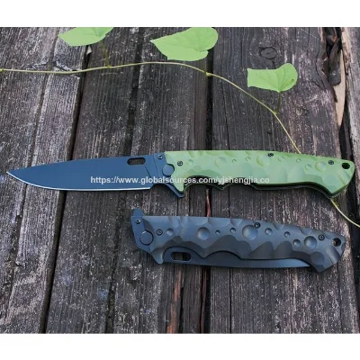 Outdoor Hunting Knife 4Cr13 Blade Camping Hiking Tactical Survival Folding Pocket Knife EDC Tool Nylon Handle