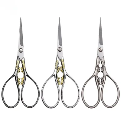 Exquisite Vintage European Antique Classical Stainless Steel Craft Scissors