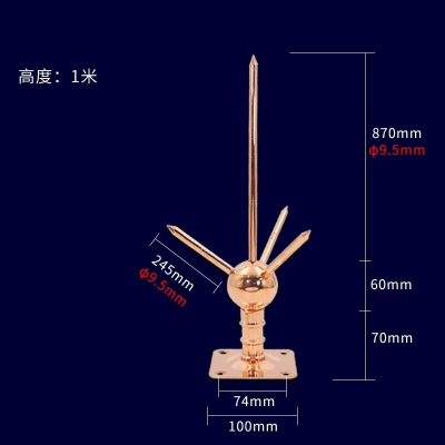 Small, Medium, Large lightning Arrester Grounding Rod lightning Arrester