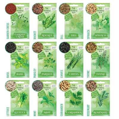 Modern 12 Herb Plants Garden Kit Grow Your Own Herb Garden with Style