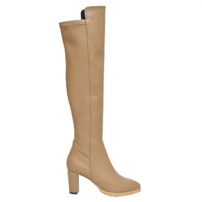 Knee-High Pointed Toe Platform Boots for Winter for Cold Seasons