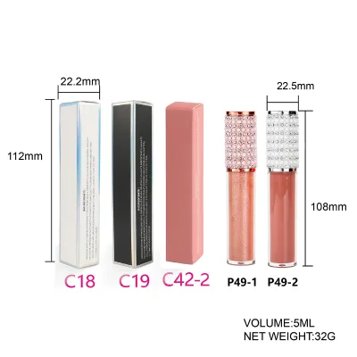 Wholesale Mineral Lip Gloss 162 Colors Luxury Golden & Silver Lip Makeup Waterproof Liquid Lipstick Private Label Supported