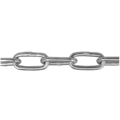 H-QUALITY DIN 5685 A/C Welded Galvanized Carbon Steel Chain Short & Long Link Options with Robust Thick Link Design
