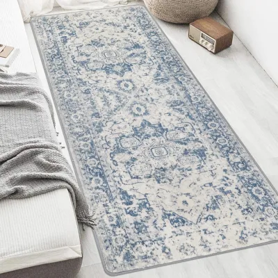 Runner Rug Washable Vintage Distressed Area Rugs Non Slip Laundry Rug Runner Runners for Hallways Entryway Laundry Room
