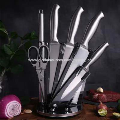 Customizable 7-piece set Stainless steel one-piece handle Kitchen knife sets