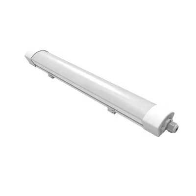 2FT 20W Tri-proof Sensor Linear Lamp Stand Alone Lighting for Warehouses Triproof Dimming Surface Mount Led Stair Well IP66 IK10