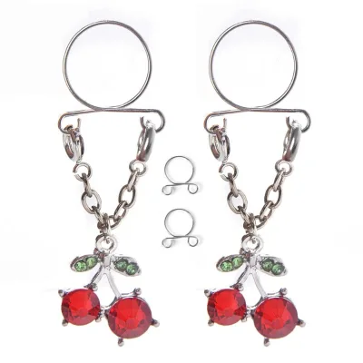 Latest Sexy Slave Cherry Nipple Ring Piercing