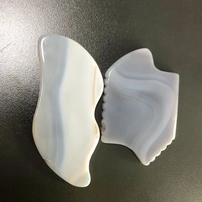 Natural Agate Jade Luxury Gua Sha Face Massager with Anti-wrinkle & Musical Function High Quality