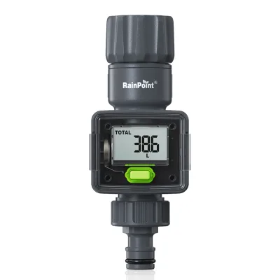 Water Meter for Garden Hose to Meassure Gallon/Lliter Water Consumption, Ideal for Outdoor Garden Watering RV Tank Pool Filling