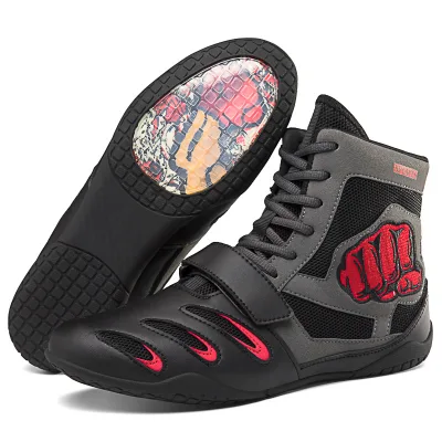 Customize Breathable Wholesale New Style High Quality Black Wrestling Shoes Wrestling Shoes Racing Custom logo Wrestling Shoes