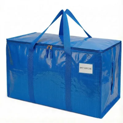 PP woven moving bags large capacity storage bags foldable clothing and handle  bags