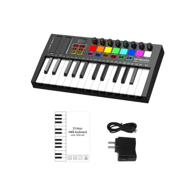MIDI Pad Beat Maker With 25 Key USB MIDI Pad Keyboards Controller