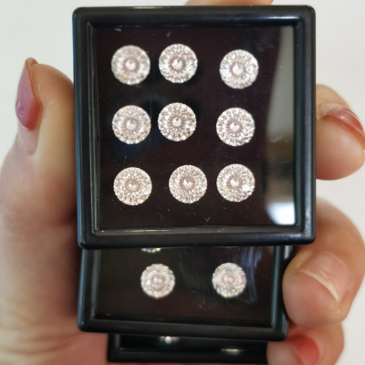 6.5mm White DEF Color Portuguese Bird's Nest Cut Colorless Moissanite Stone Loose Gemstone Synthetic Diamond with Excellent Cut