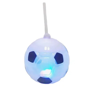 Blinking Plastic 500ml Football Bottle Sport Ball Bottle With Straw and Lid Sport Bottle Bulk for Kids Birthday Party Supplies