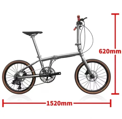 Titanium Folding Bike with Disc Brake 10-Speed SRAM Shifter Lightweight