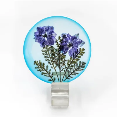 Handmade Custom Round Resin Epoxy Floral Inlaid Heat-insulating coaster DIY Real Flower Art High-end coaster