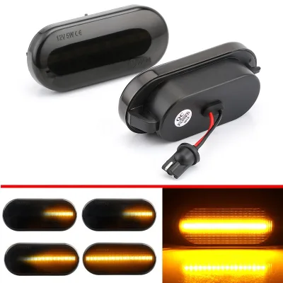 Dynamic LED 12V Side Marker Lights Amber Smoke Turn Signal Blinker for V-W Bora Golf for Passat 3BG Car Car Light Accessories