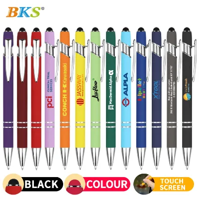 Custom Logo Multicolor Ball Pens Smooth Ink Durable Metal for Office School Supplies Promotional Gifts