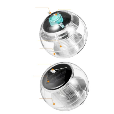 Solar Powered Pool Lights IP67 Waterproof Floating RGB Light 7 Colors Spherical Fusiform Lamp Bulb