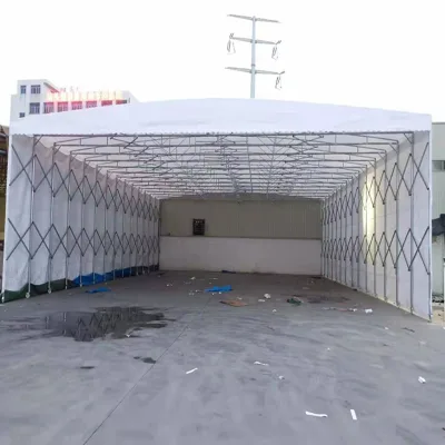 Outdoor Rainproof Mobile Canopy Push and Pull Retractable Car Event Tent Stall Canopy Shed Parking Shed Awning