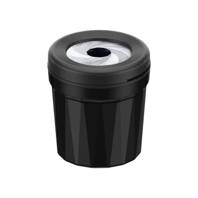 Creative Metal In-Car Rotating Pop-Up Ashtray with One-Touch Stowage Dust-Proof Lid Stylish Multi-Function Car Trash Bin