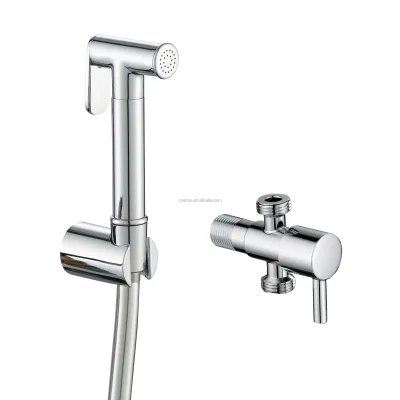 brass body 1.2m hose angle valve bathroom bidet tap cncealed faucet