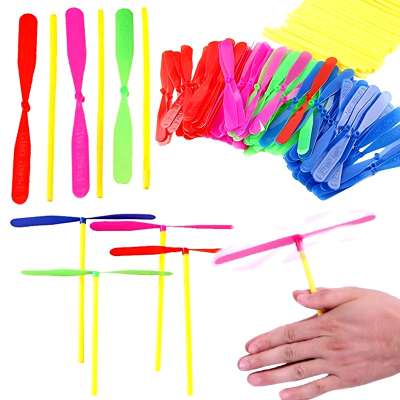 Popular Kid-Friendly LED Light-Up Flying Luminous Bamboo Dragonfly Toys Outdoor Fun Plastic Flying Luminous Dragonflies